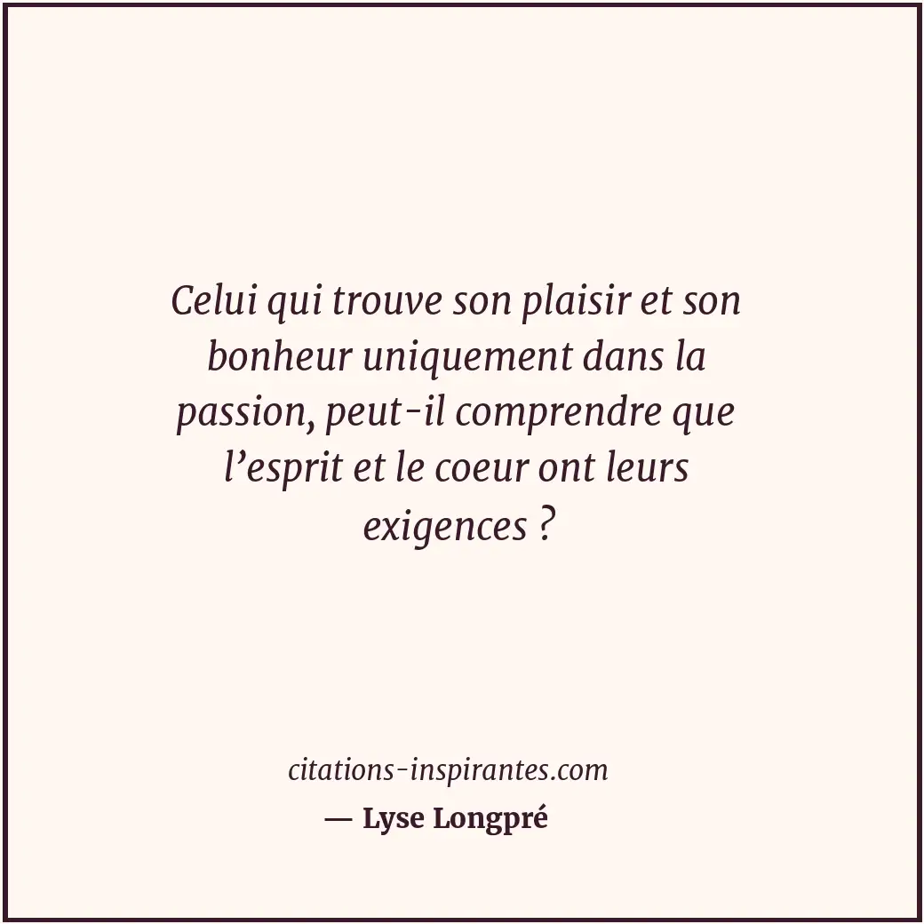 Citation de Lyse Longpré