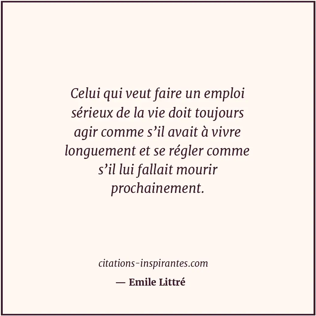 Citation de Emile Littré