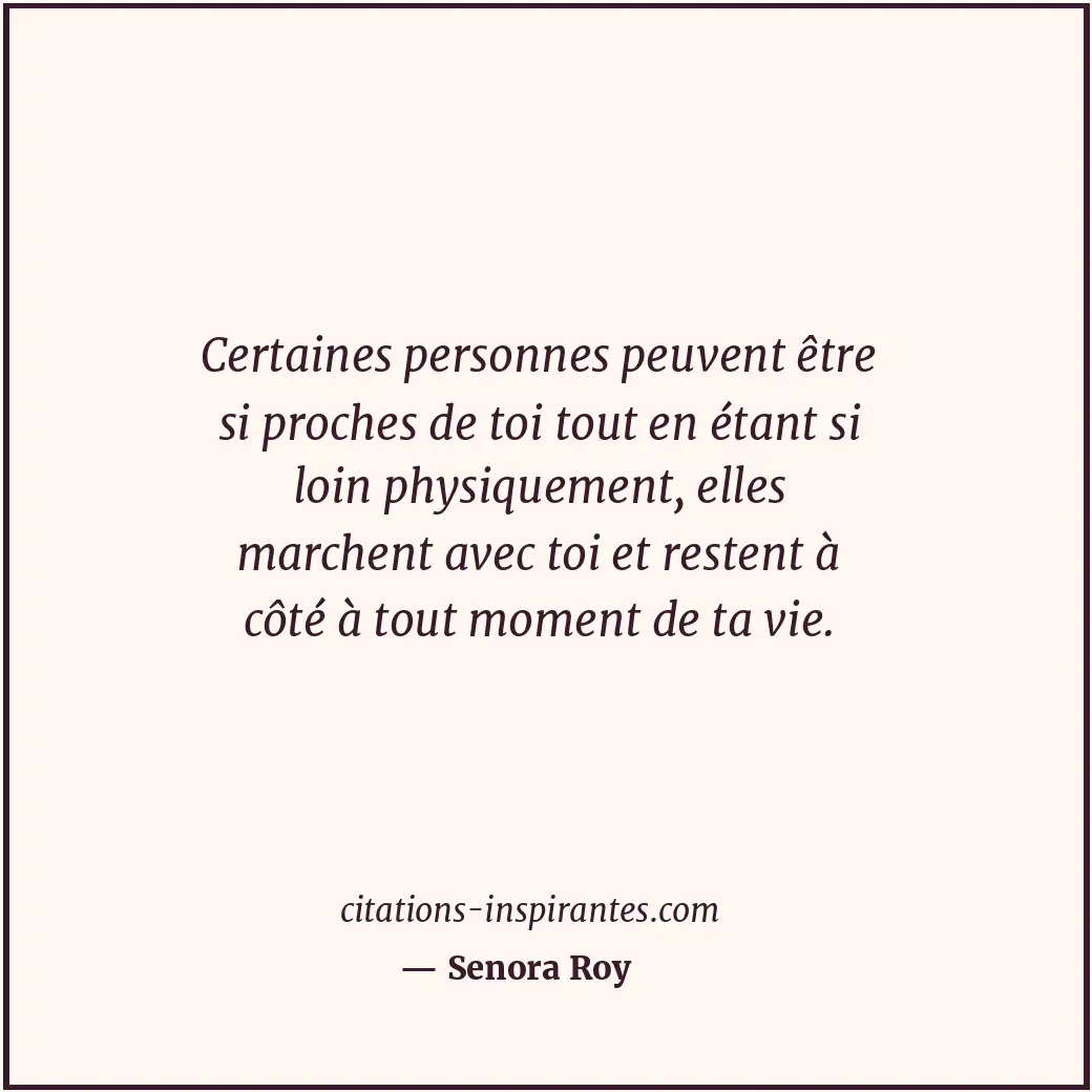 Citation de Senora Roy