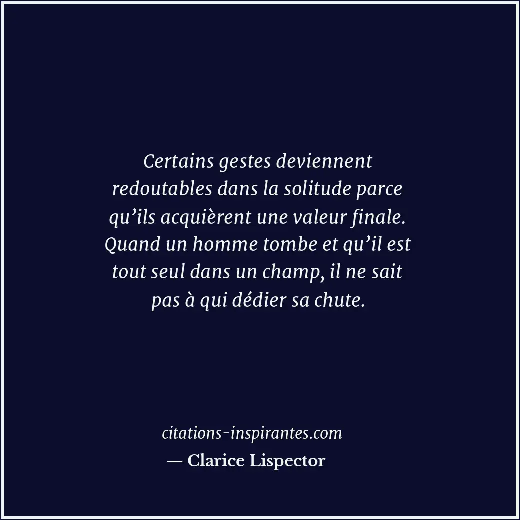 Citation de Clarice Lispector