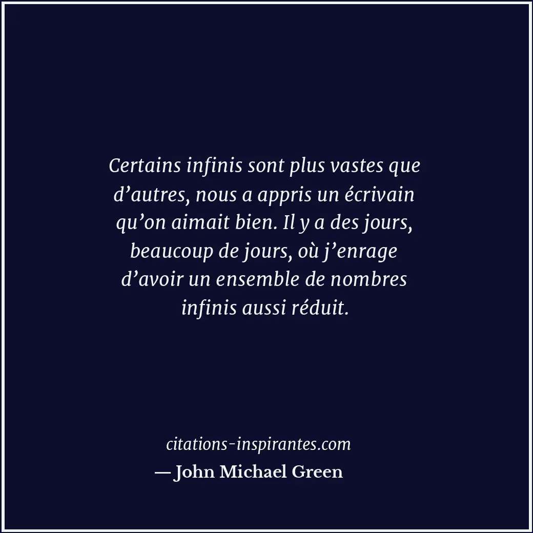 Citation de John Michael Green