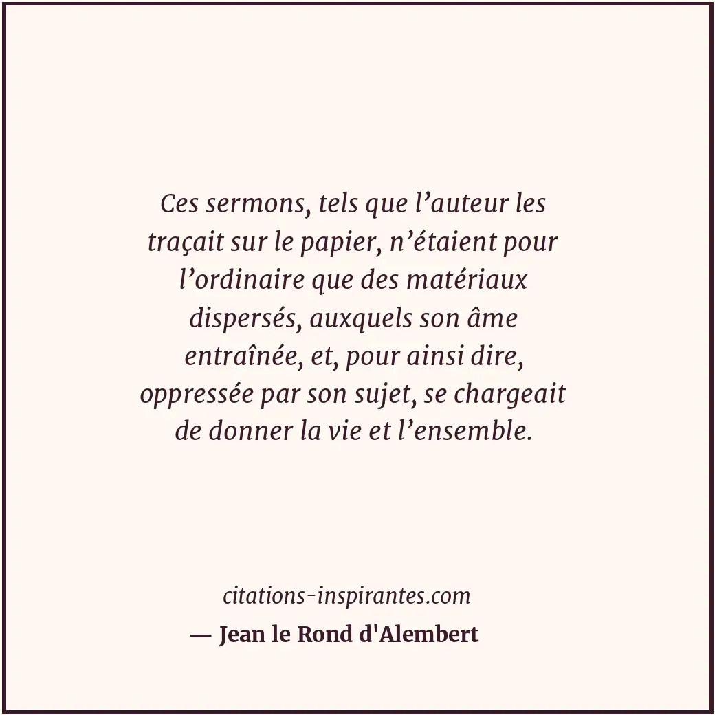 Citation de Jean le Rond d'Alembert