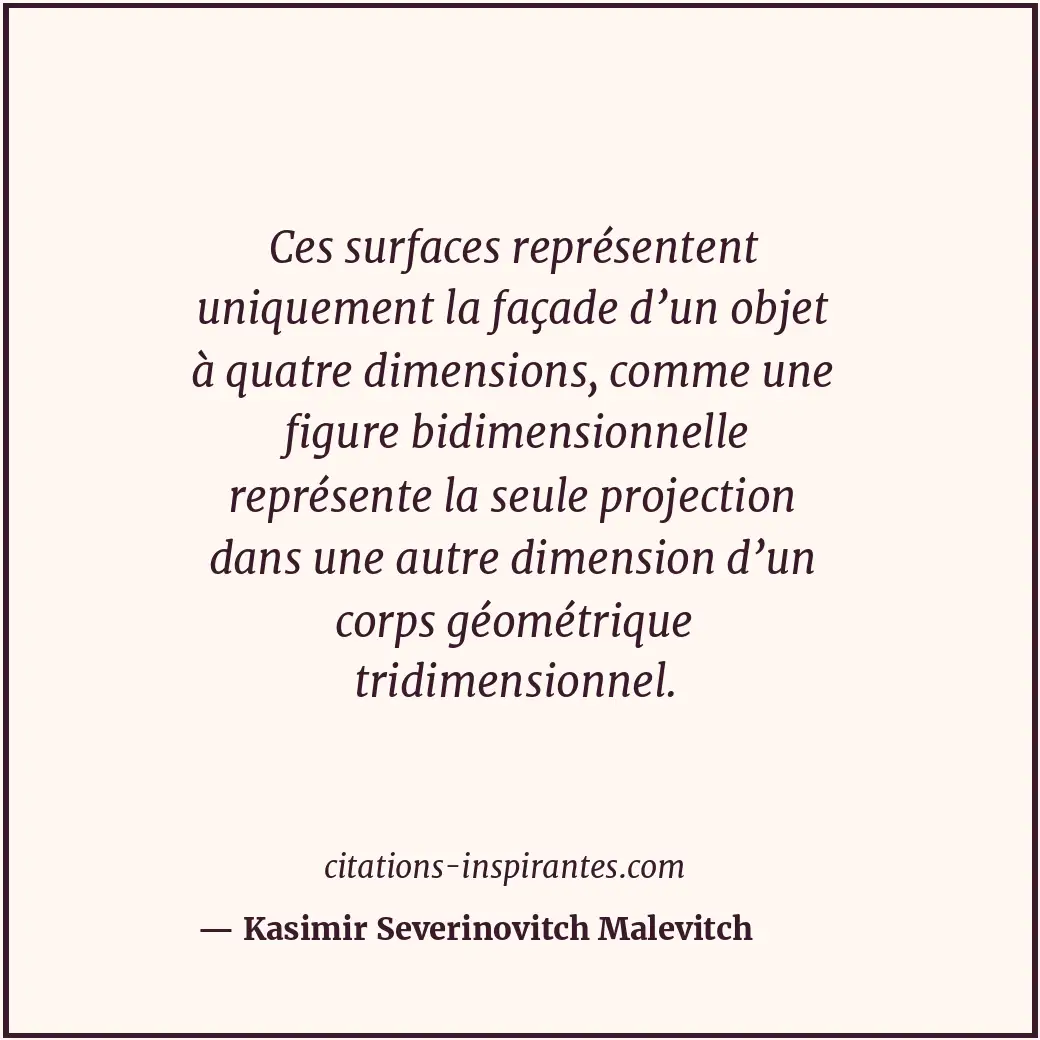 Citation de Kasimir Severinovitch Malevitch