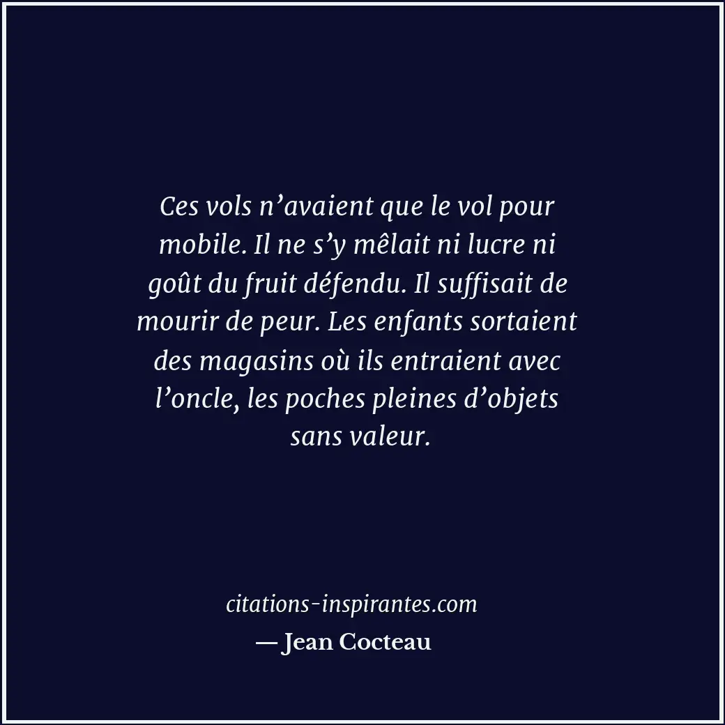 Citation de Jean Cocteau