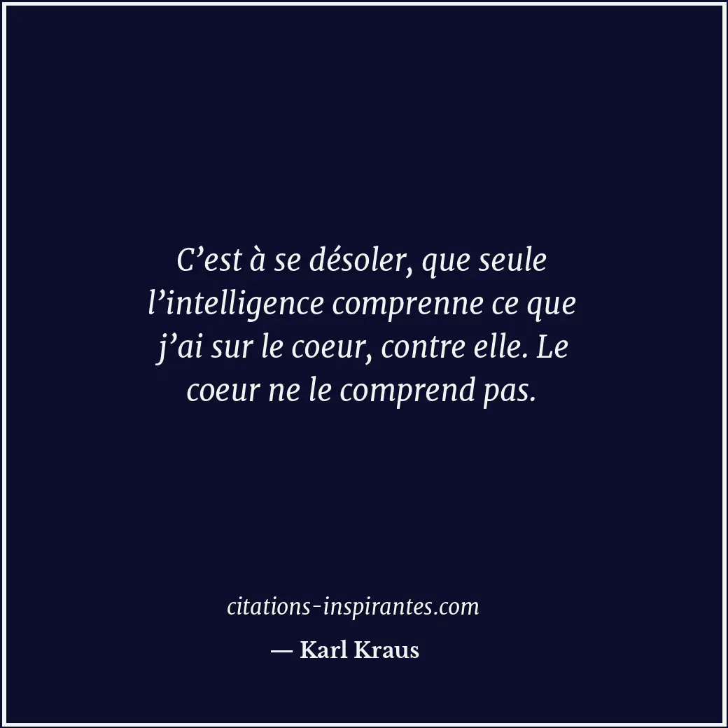Citation de Karl Kraus