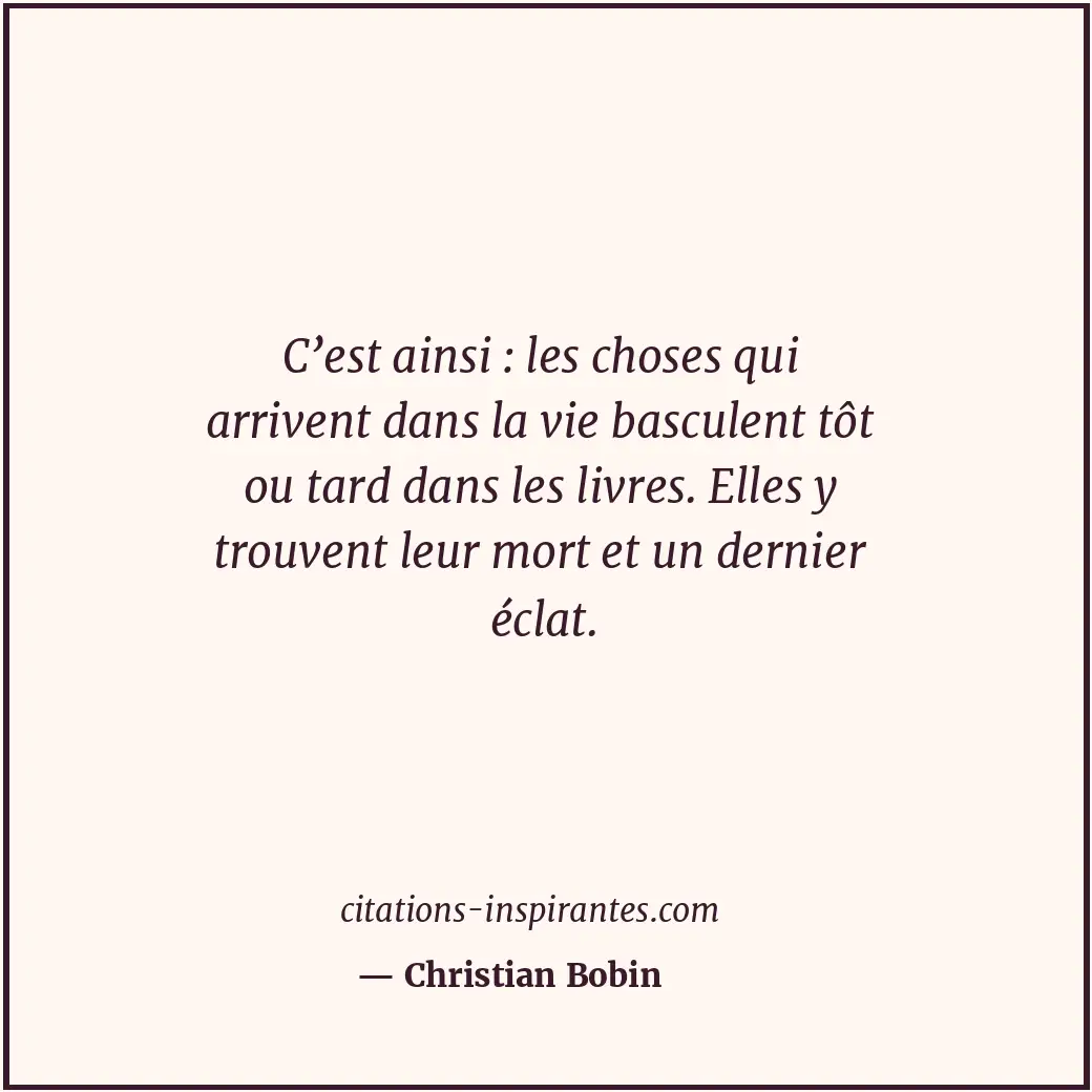 Citation de Christian Bobin