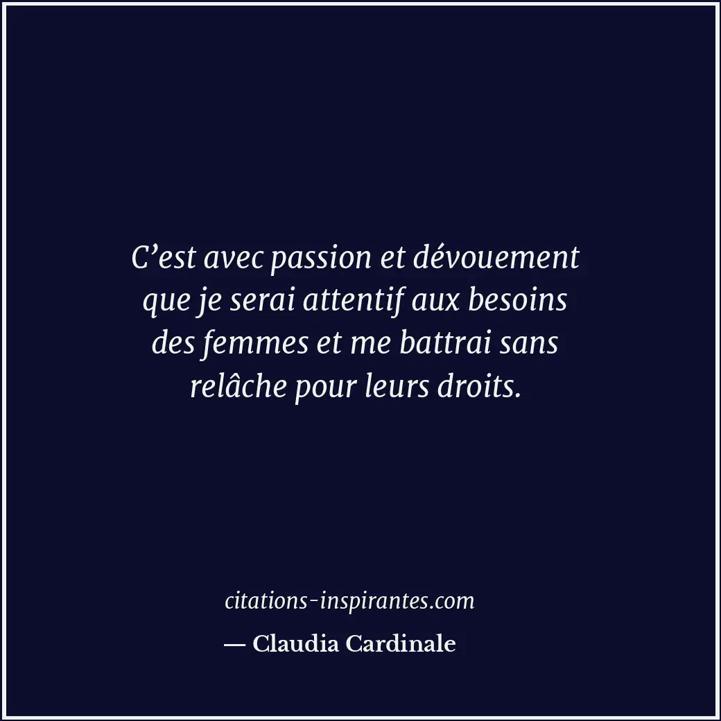 Citation de Claudia Cardinale