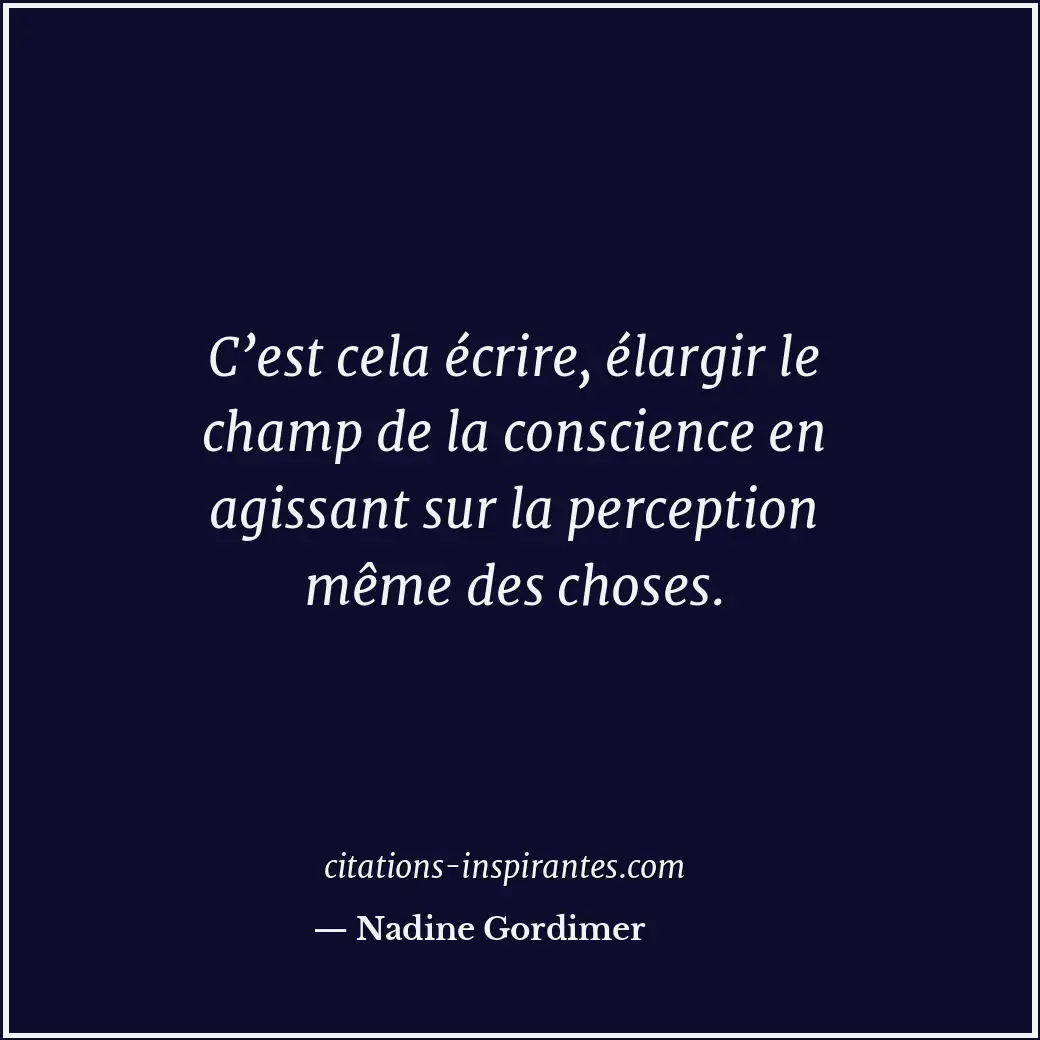 Citation de Nadine Gordimer