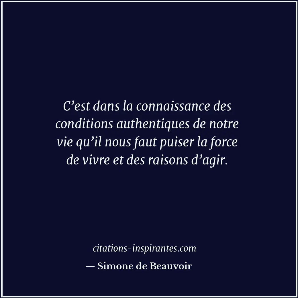 Citation de Simone de Beauvoir