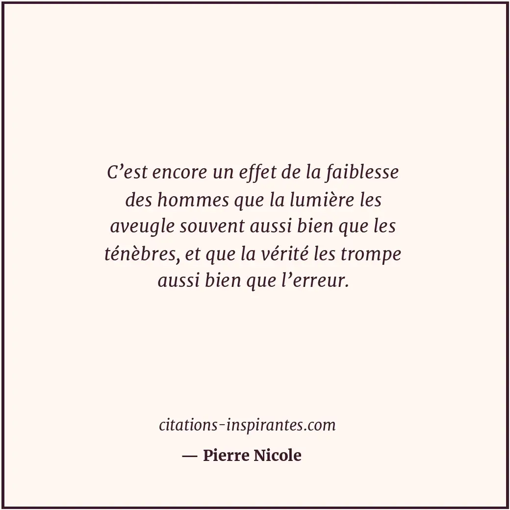 Citation de Pierre Nicole