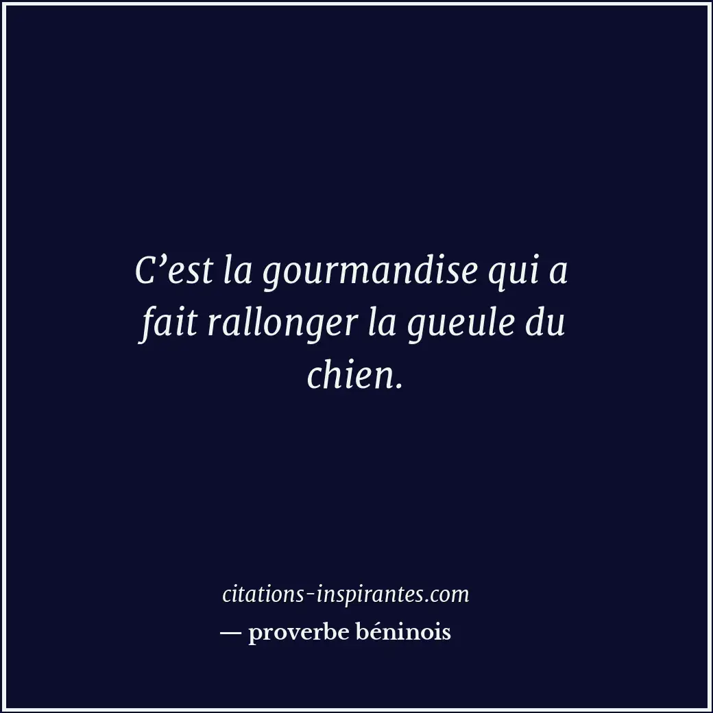 Citation de proverbe béninois