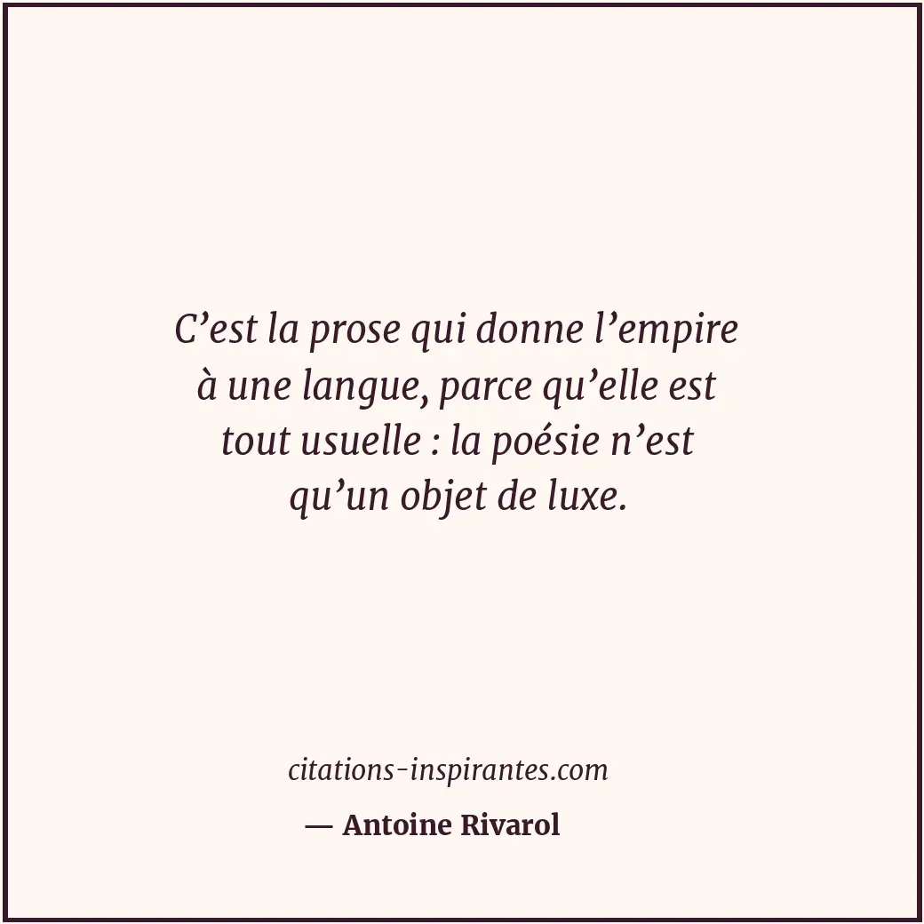 Citation de Antoine Rivarol