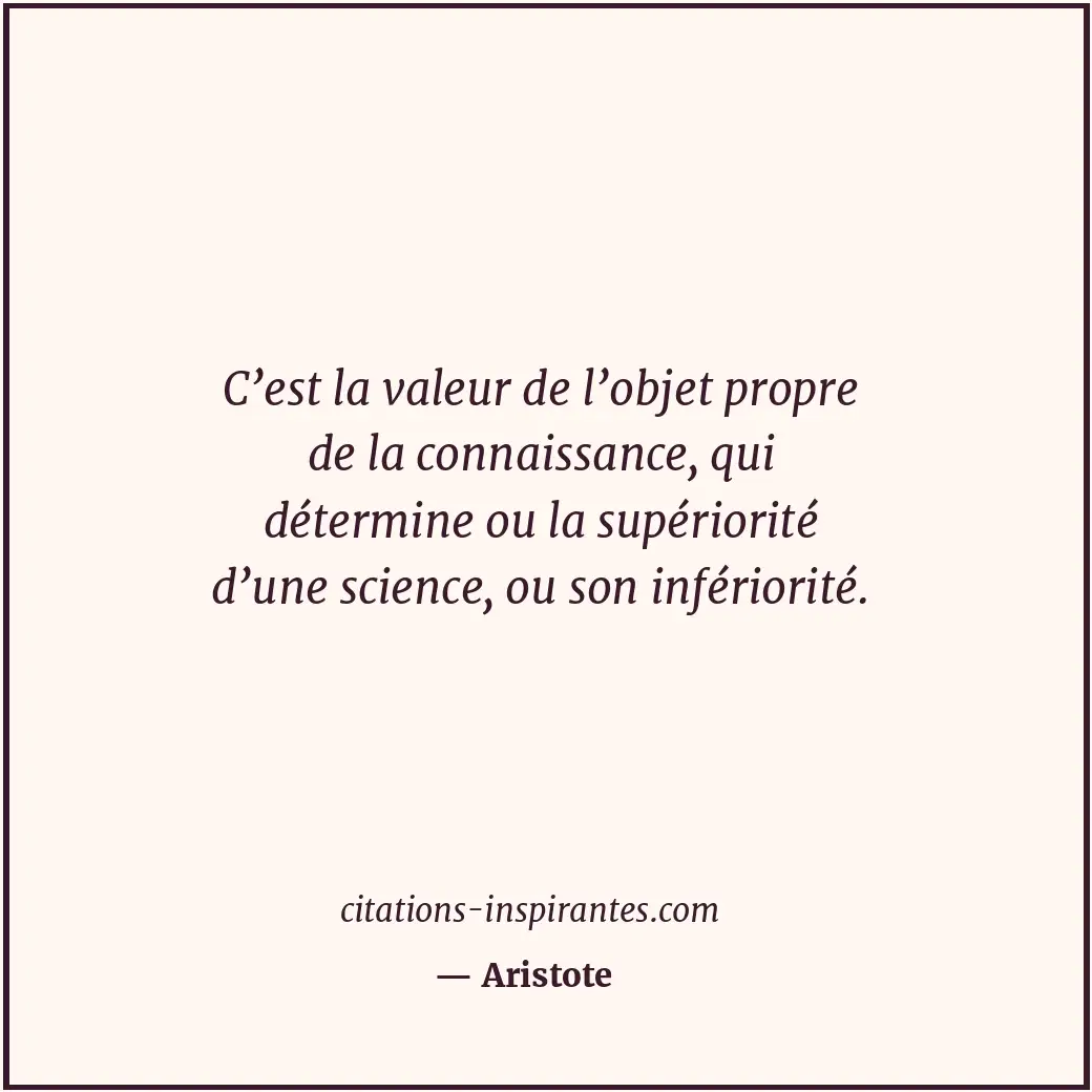 Citation de Aristote