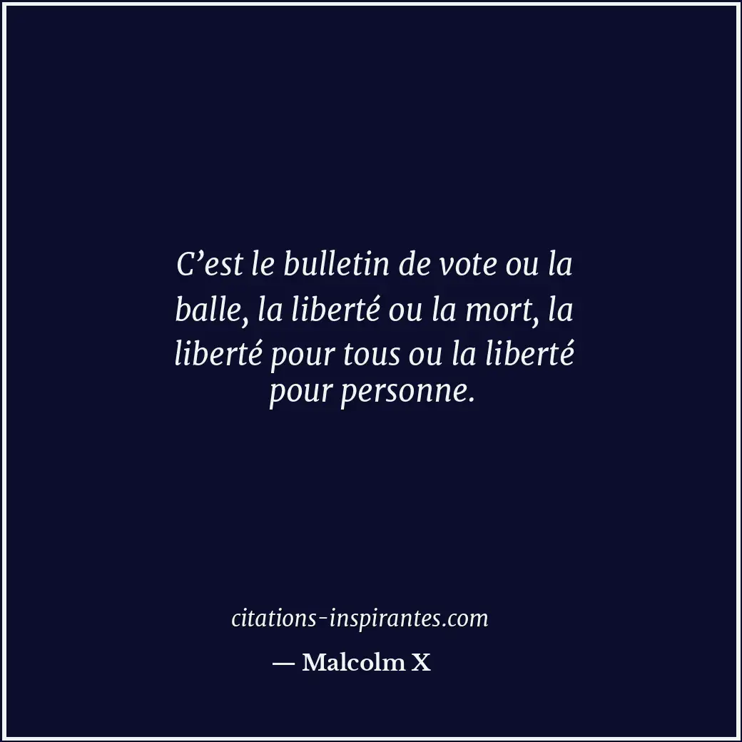 Citation de Malcolm X