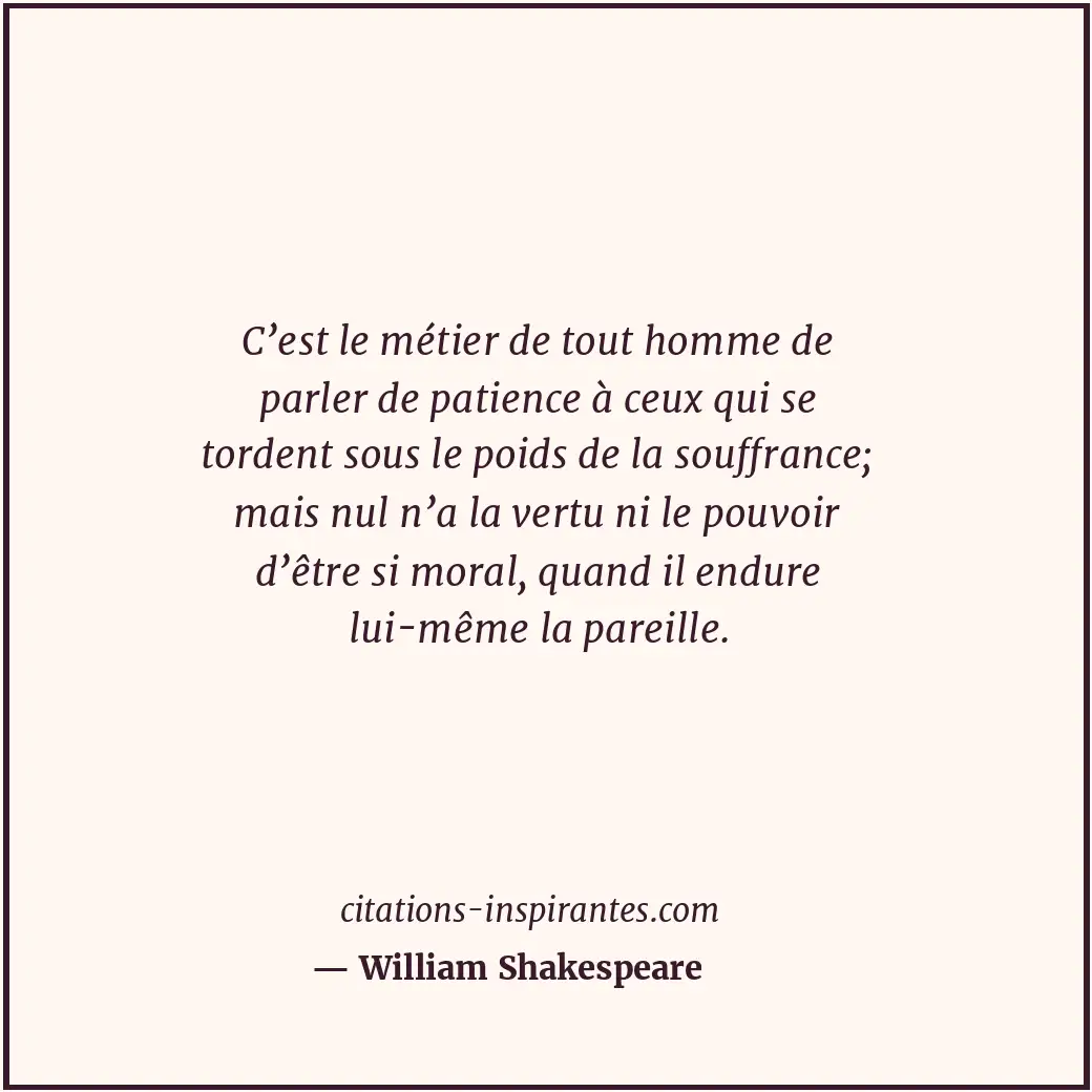 Citation de William Shakespeare