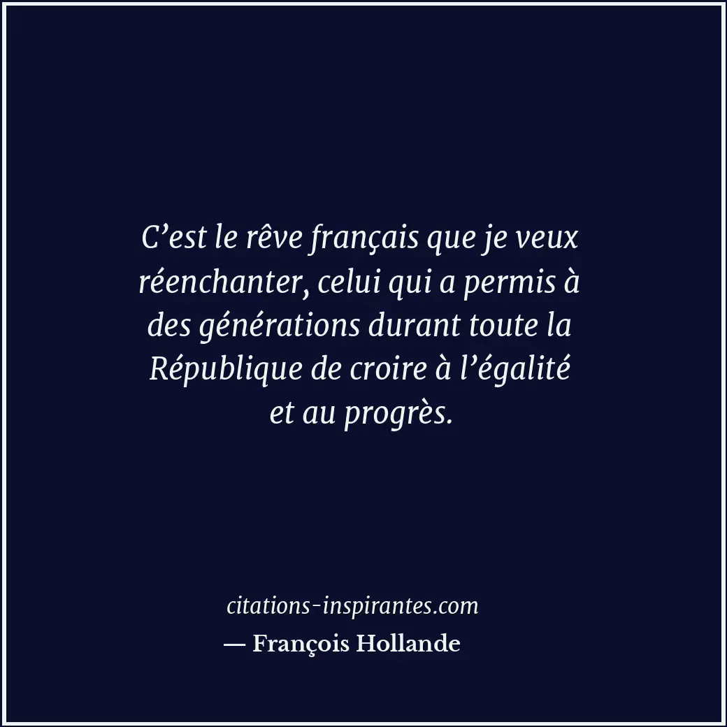 Citation de François Hollande