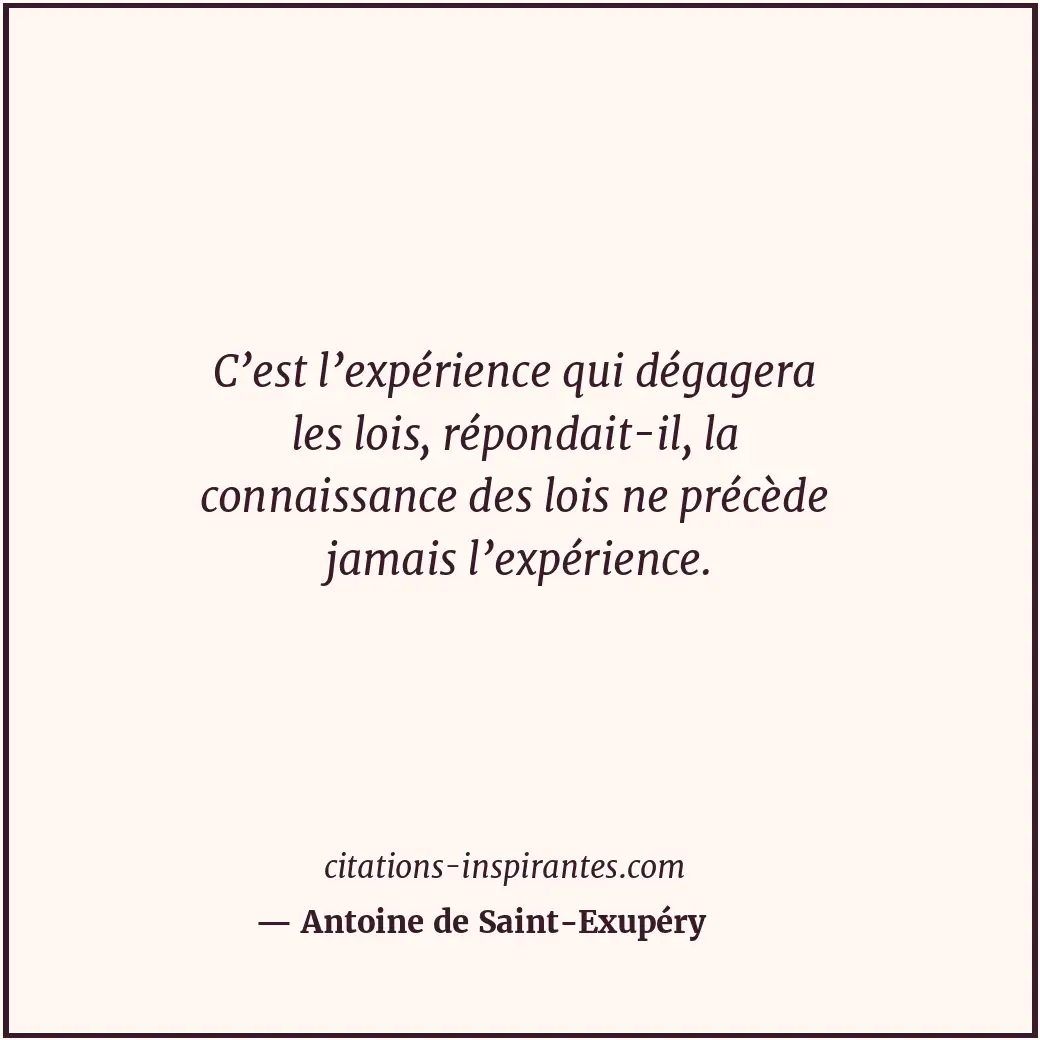 Citation de Antoine de Saint-Exupéry