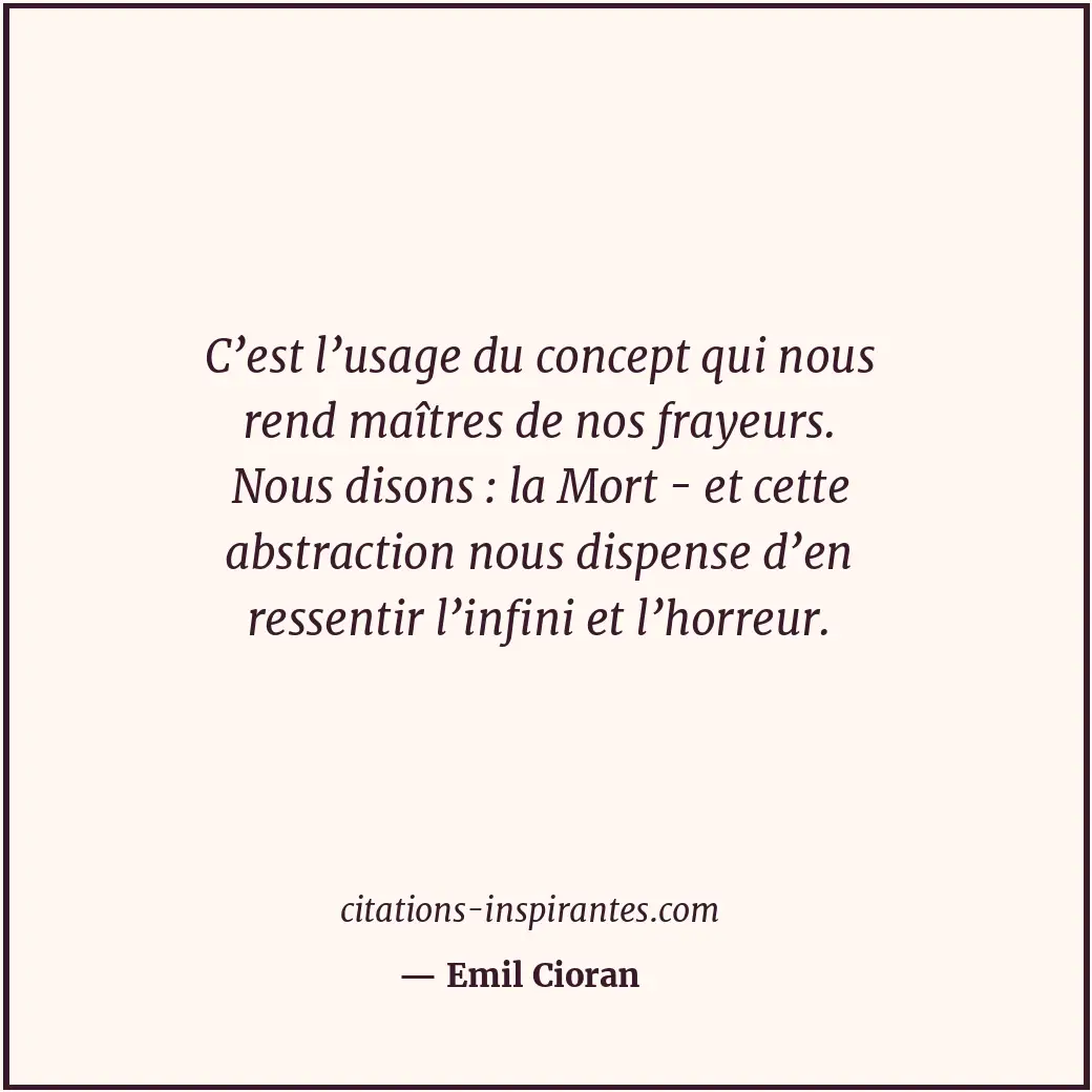 Citation de Emil Cioran