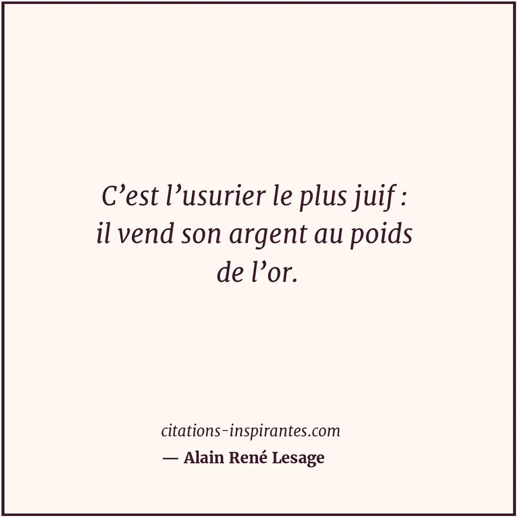 Citation de Alain René Lesage