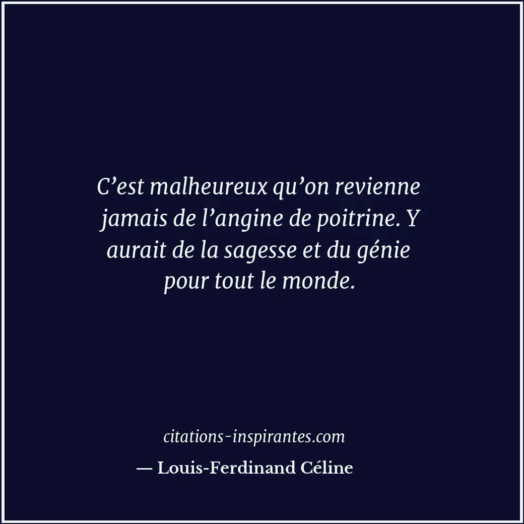 Citation de Louis-Ferdinand Céline