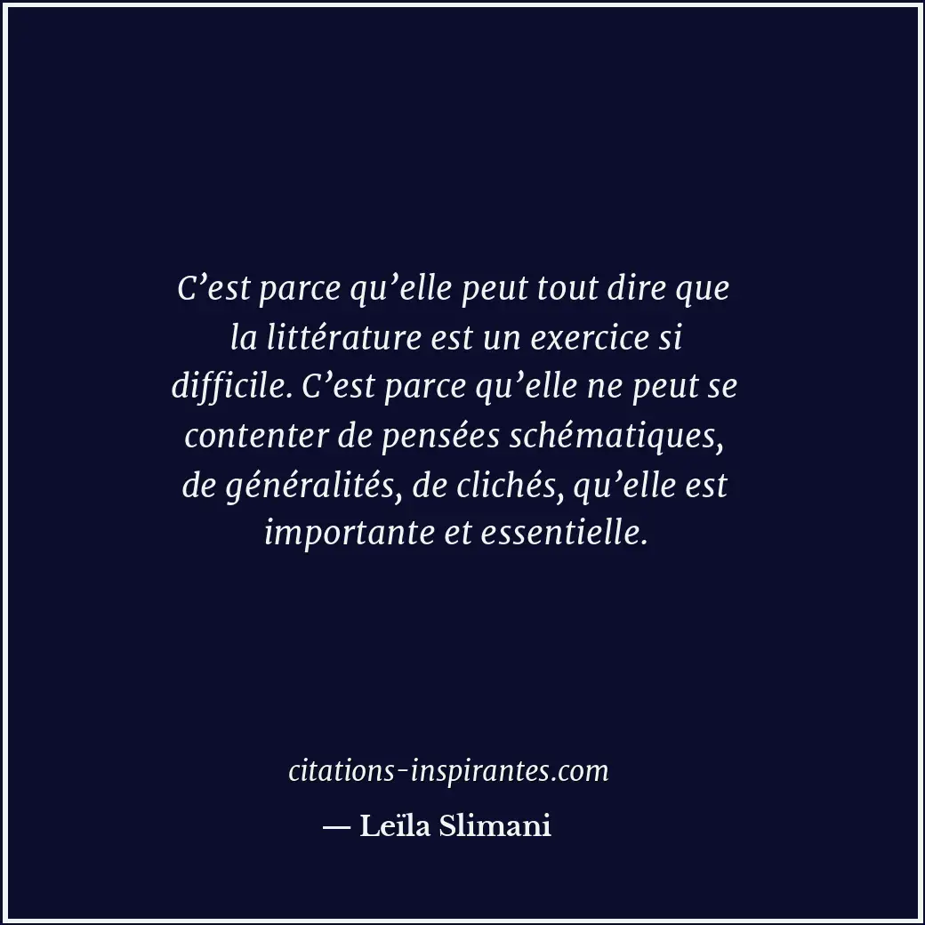 Citation de Leïla Slimani