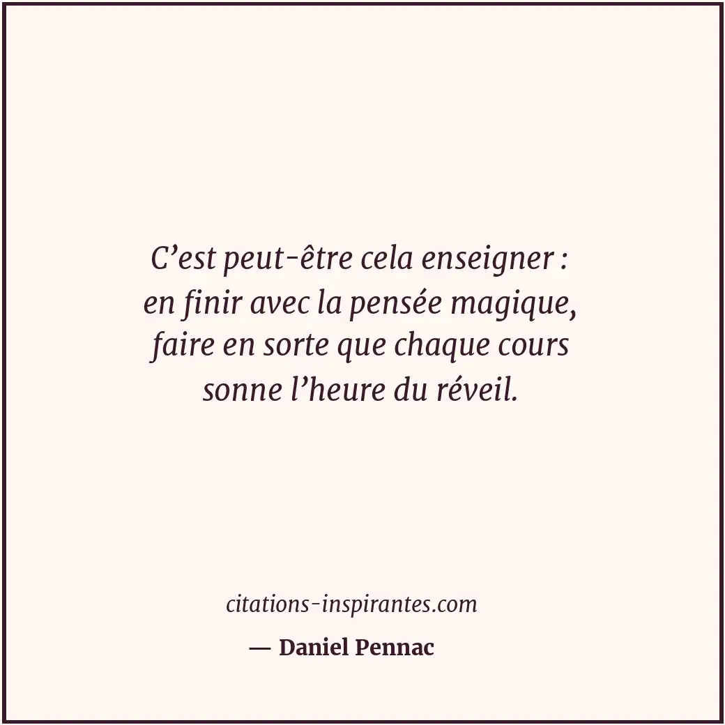 Citation de Daniel Pennac
