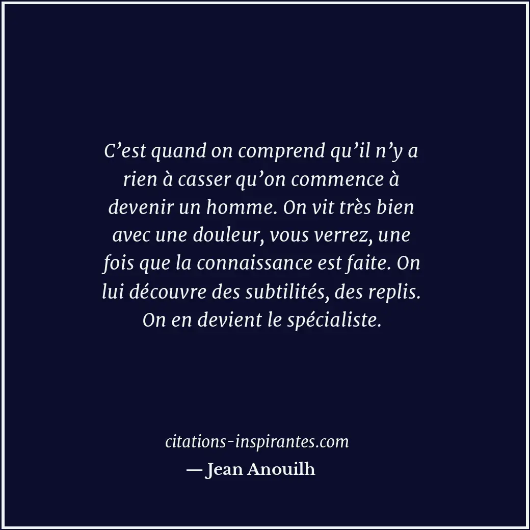 Citation de Jean Anouilh