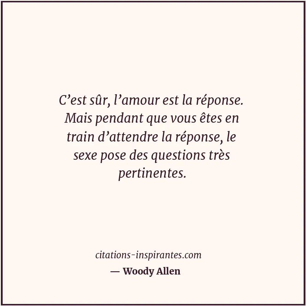 Citation de Woody Allen