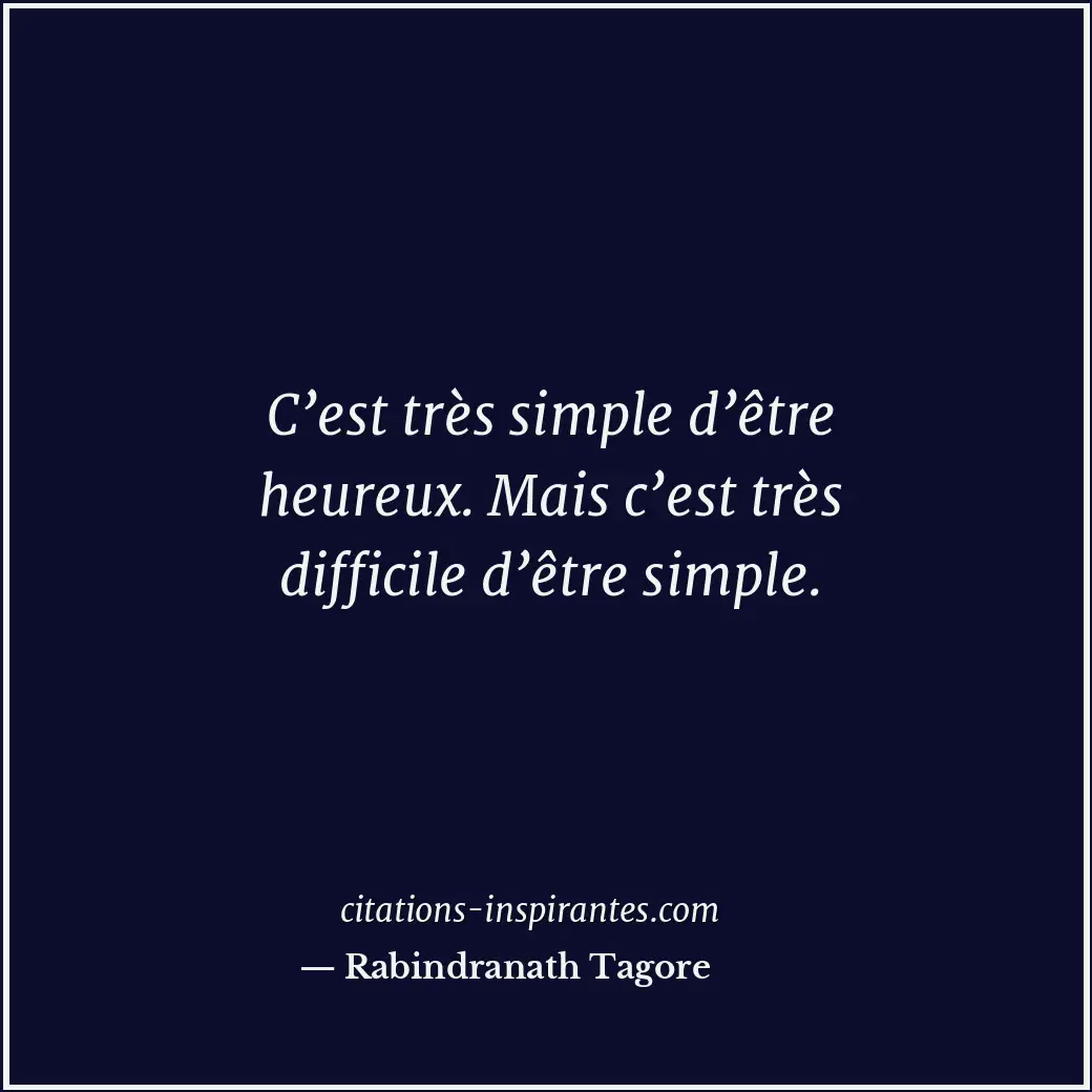 Citation de Rabindranath Tagore
