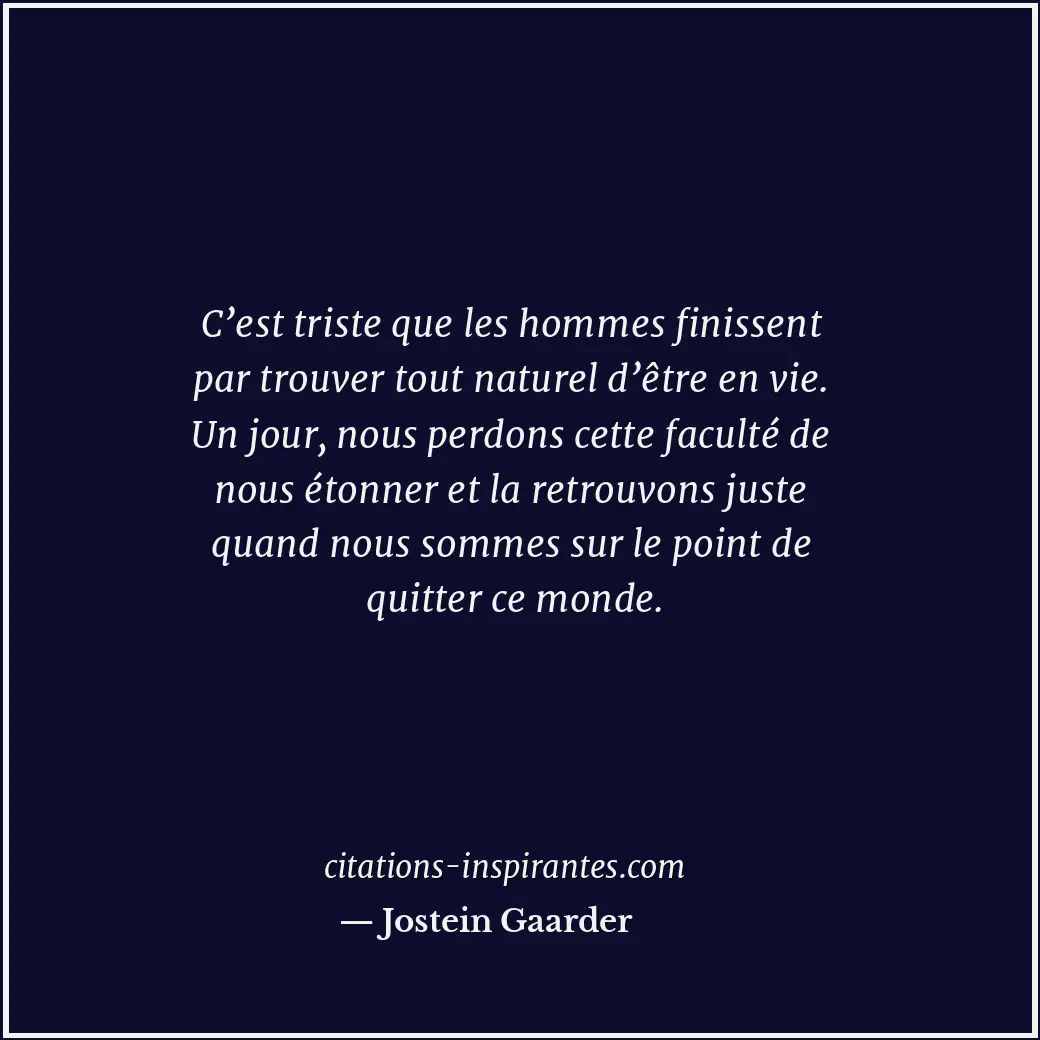 Citation de Jostein Gaarder