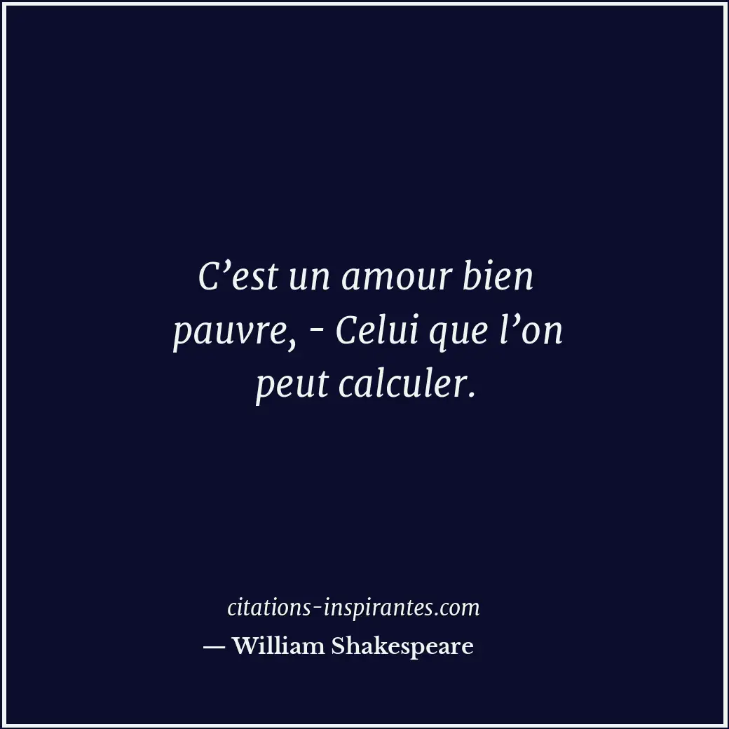 Citation de William Shakespeare