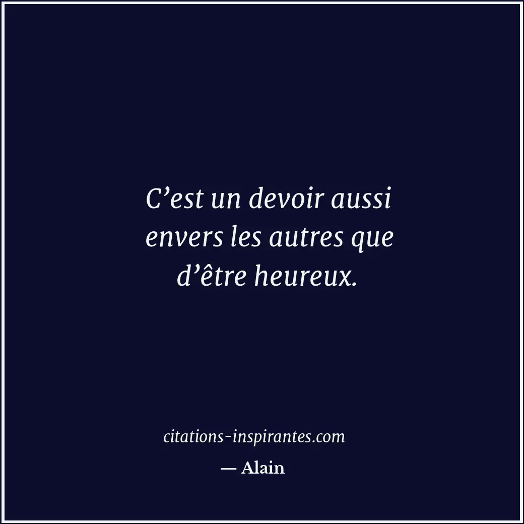 Citation de Alain