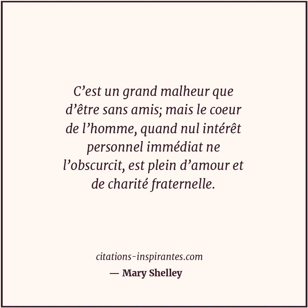 Citation de Mary Shelley