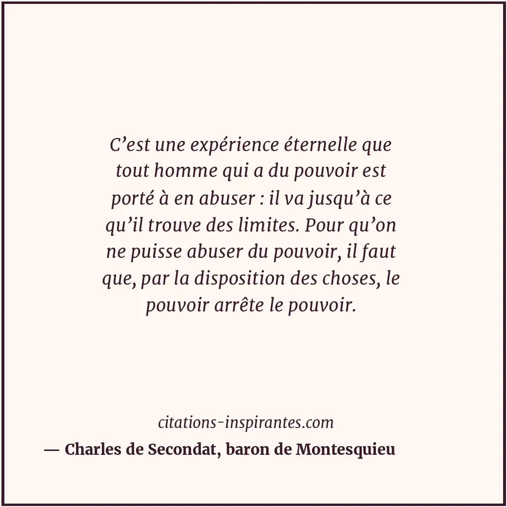 Citation de Charles de Secondat, baron de Montesquieu