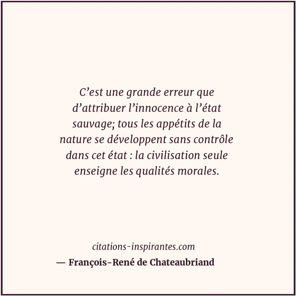 Citation de François-René de Chateaubriand