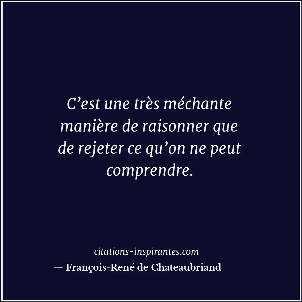 Citation de François-René de Chateaubriand