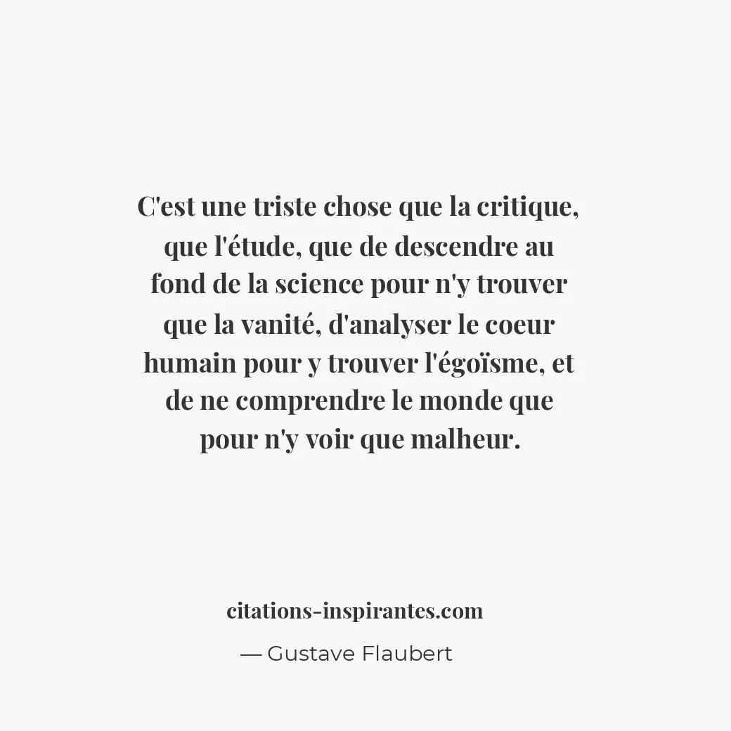 Citation de Gustave Flaubert