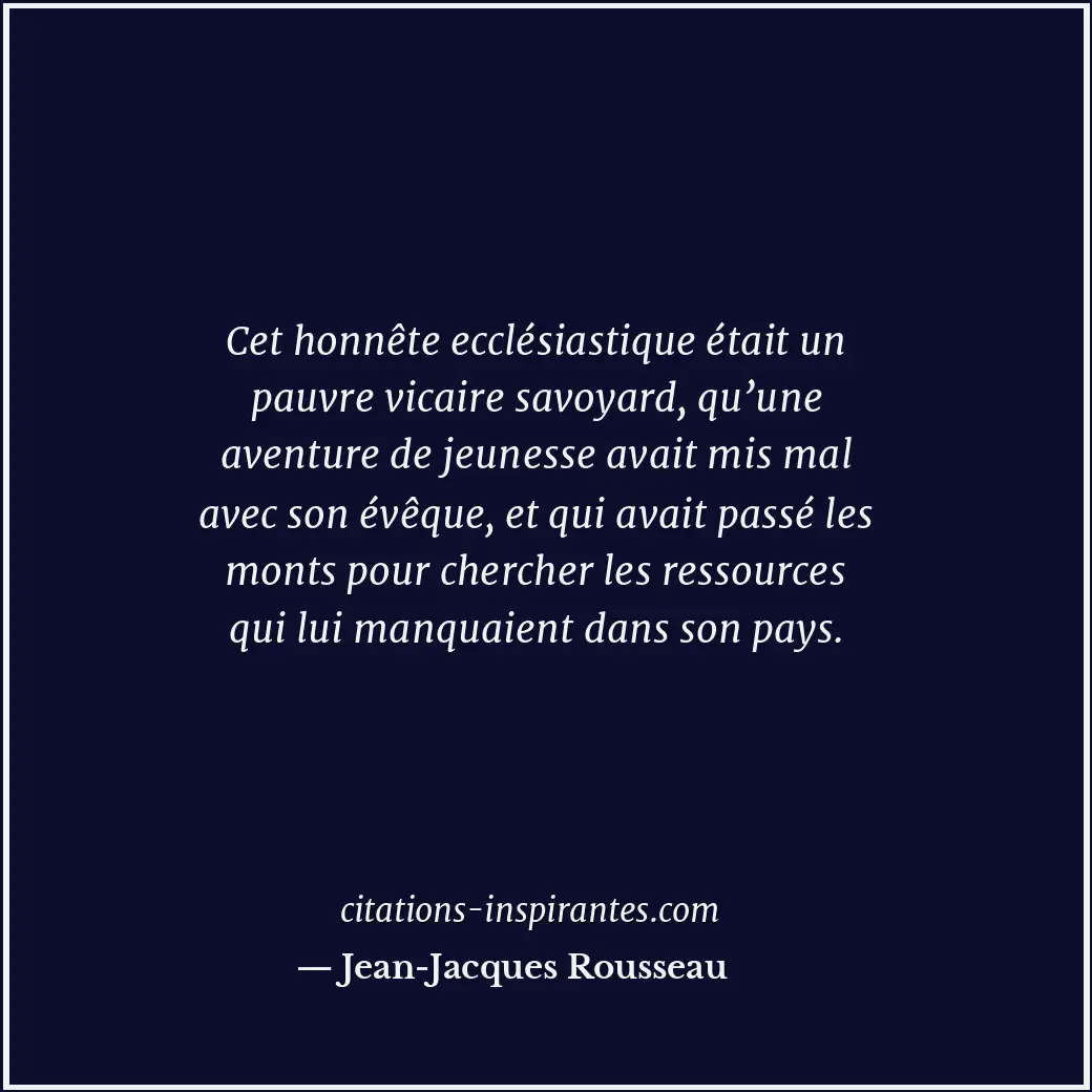 Citation de Jean-Jacques Rousseau