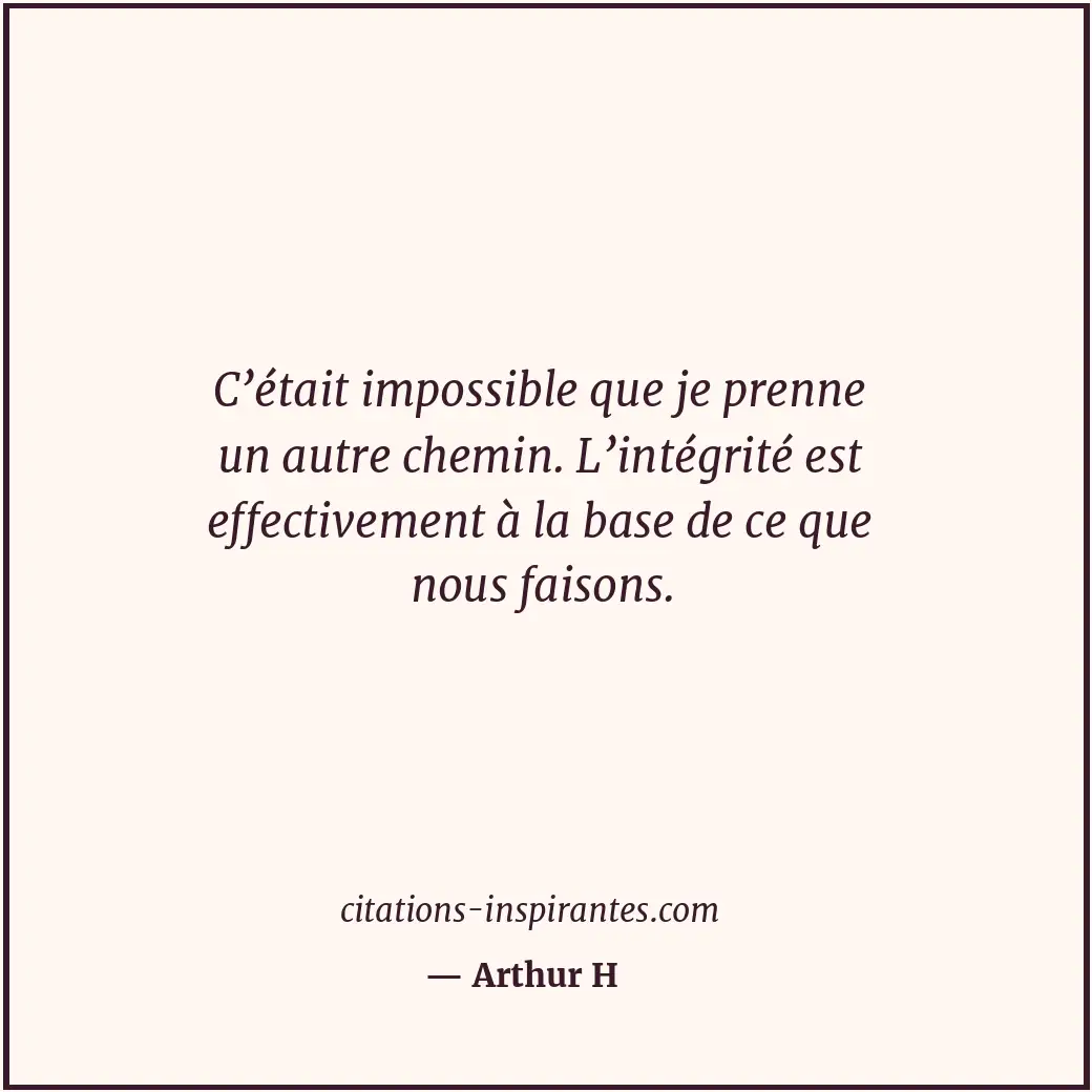 Citation de Arthur H
