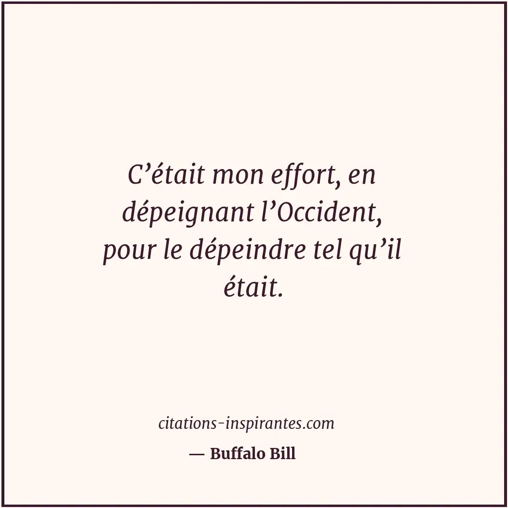 Citation de Buffalo Bill