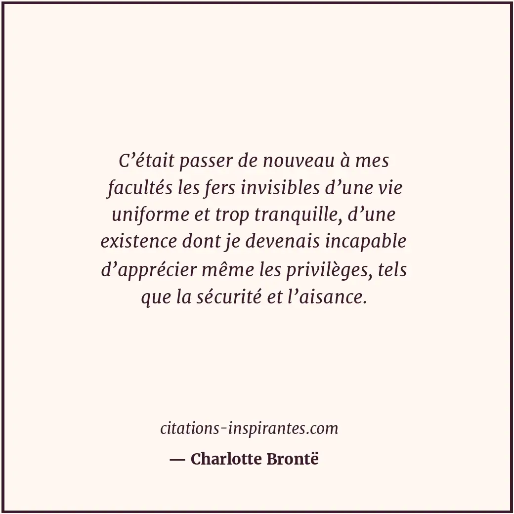 Citation de Charlotte Brontë