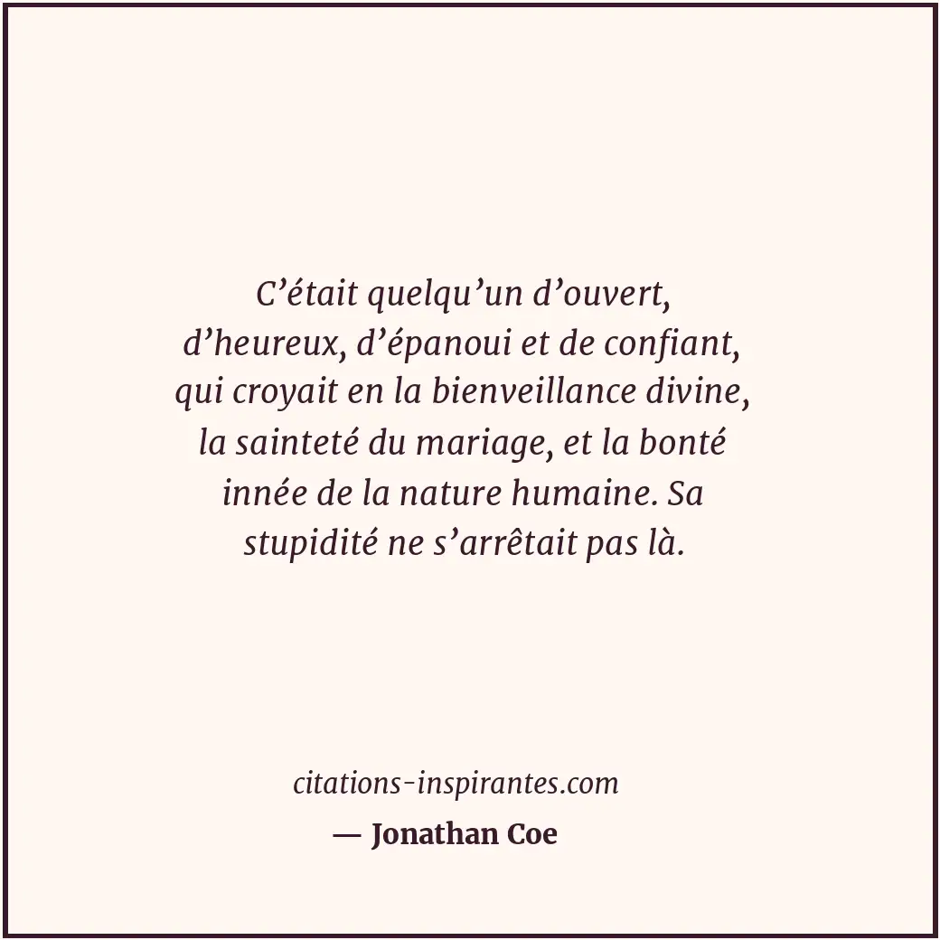Citation de Jonathan Coe