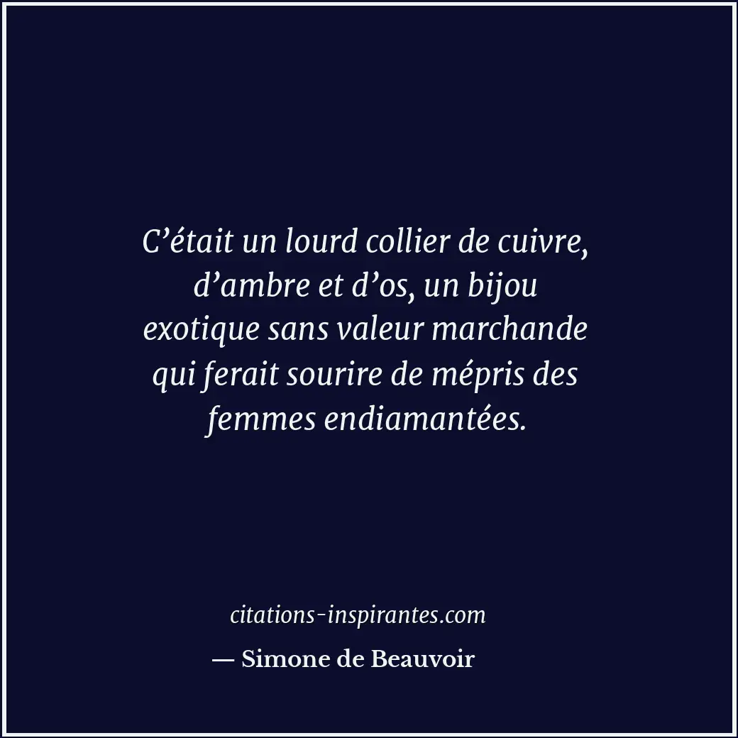 Citation de Simone de Beauvoir