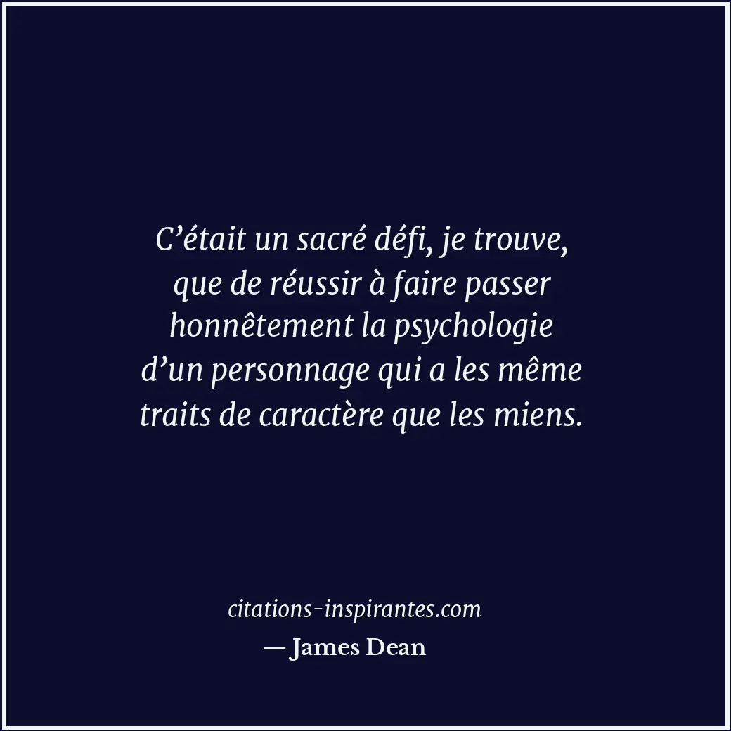 Citation de James Dean