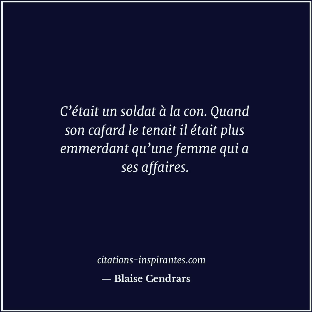 Citation de Blaise Cendrars