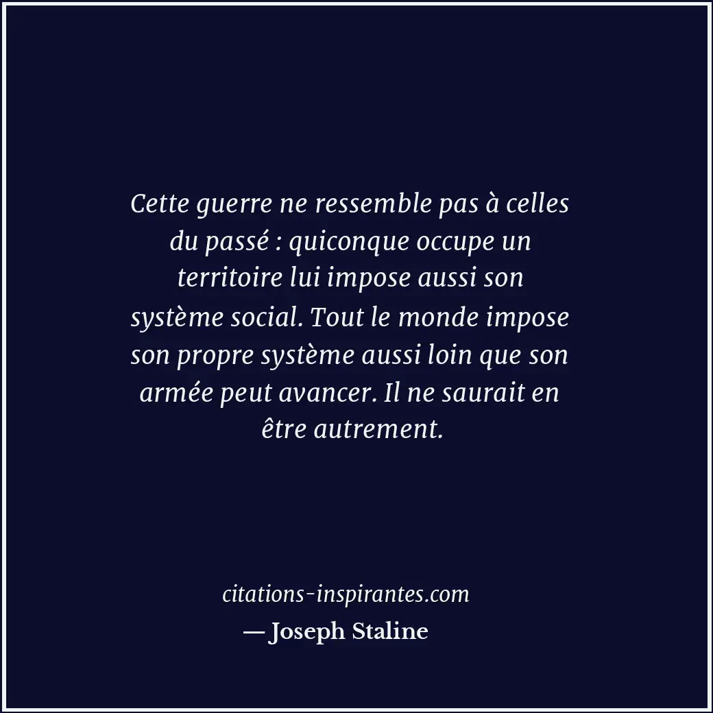 Citation de Joseph Staline