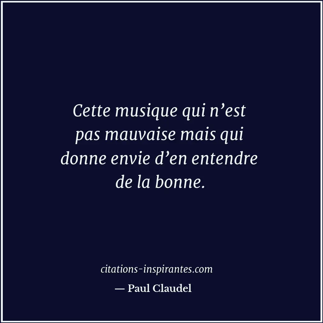 Citation de Paul Claudel