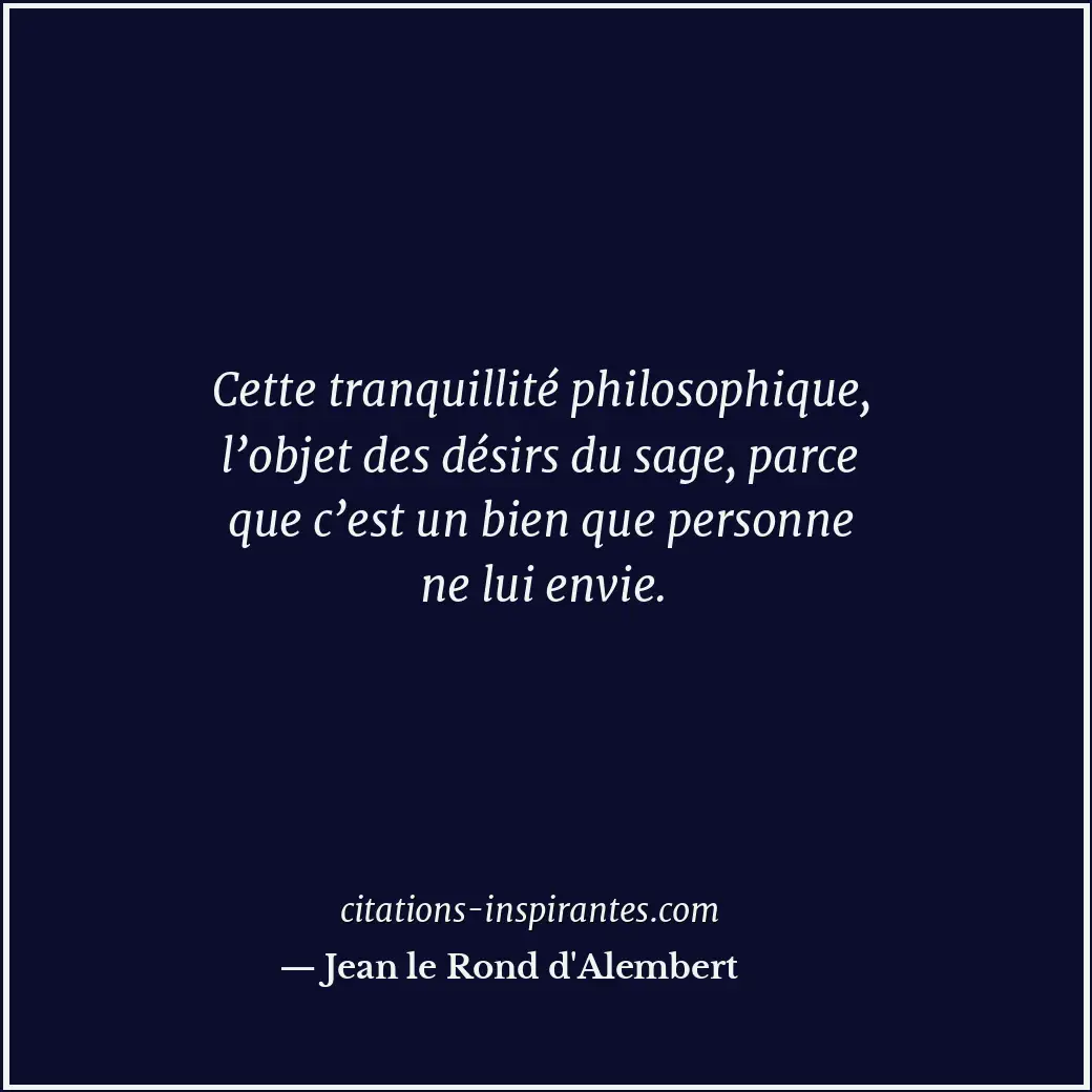 Citation de Jean le Rond d'Alembert