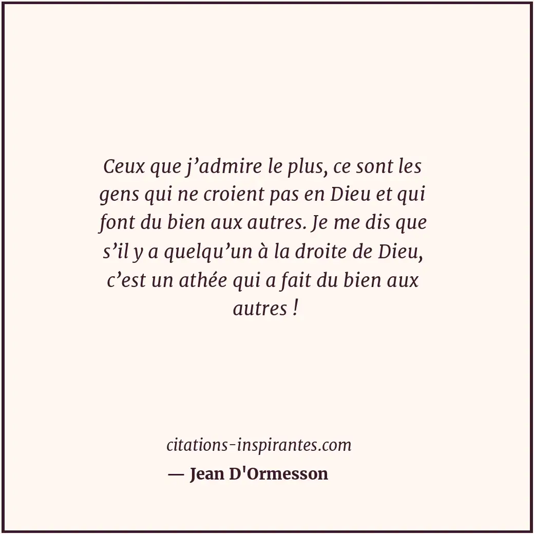 Citation de Jean D'Ormesson