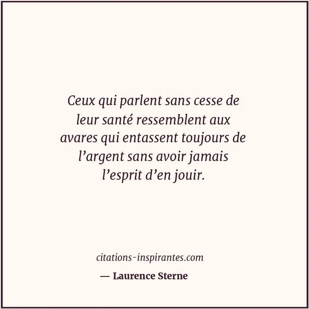 Citation de Laurence Sterne